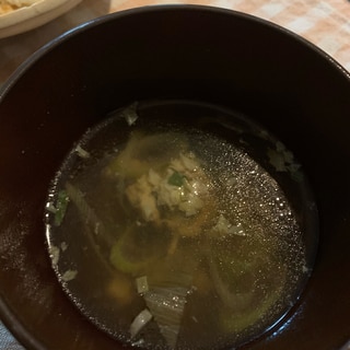 餃子の残りの種で簡単中華スープ
